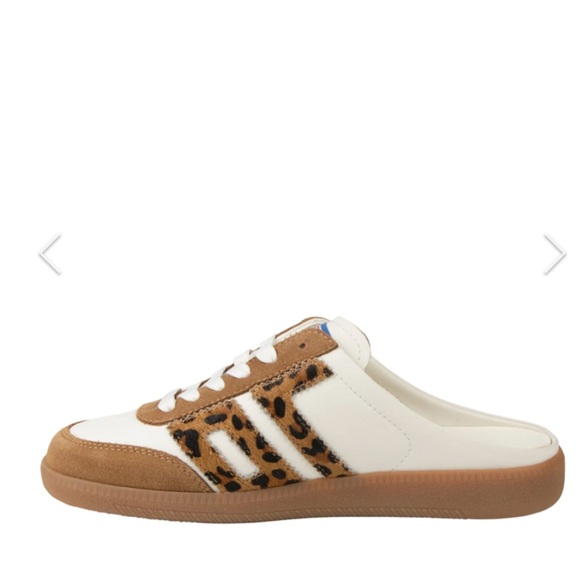 NWT BACK 70 Easter in White Leopard sneakers size 37 slip on mule style - Picture 3 of 8